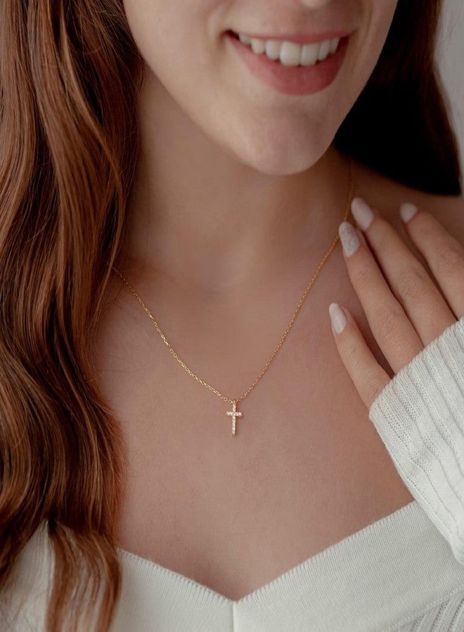 Collner Cross Necklace for Women 14K Gold Filled Cross Necklace Pendant Dainty Choker Necklace for Women Trendy Jewelry Gifts for Women - Image 5